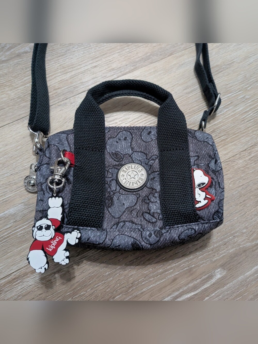 Kipling x Peanuts Snoopy Bina Mini Shoulder Bag Purse Cute Kawaii
